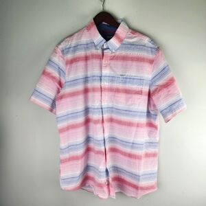 Chaps Stretch Easy Care Short Sleeve Button Up Shirt Size XXL